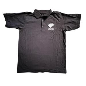 Game Of Thrones Polo Shirt Mens Large Black House Stark The North Remembers Logo